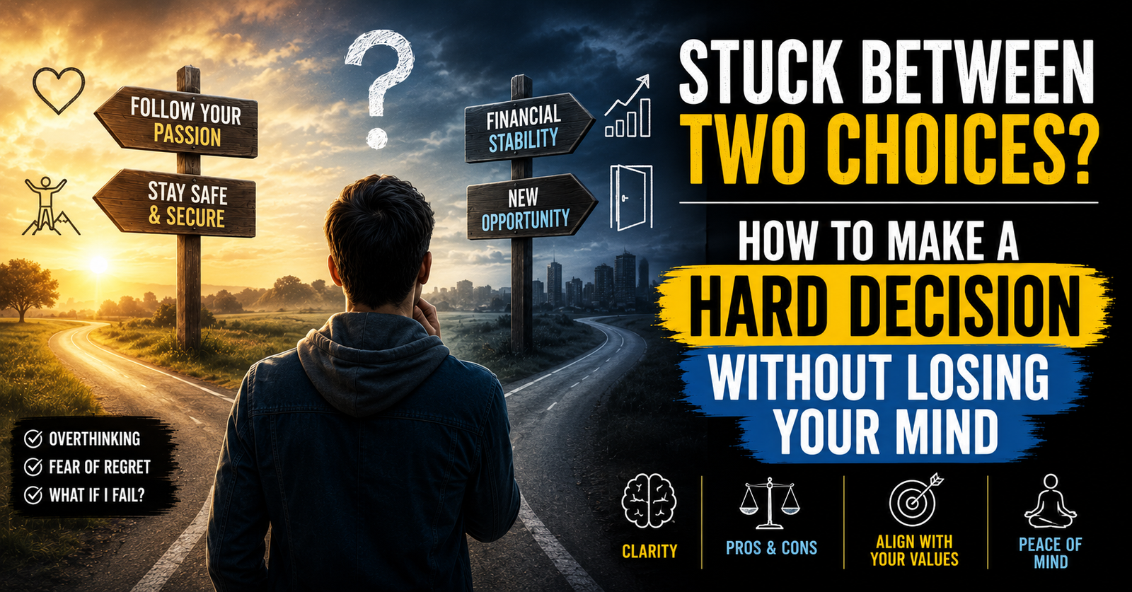 Stuck Between Two Choices? How to Make a Hard Decision Without Losing Your Mind